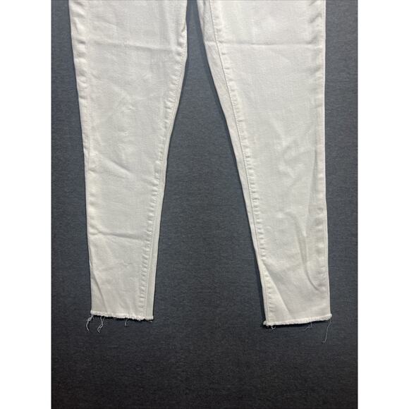 Joe's Womens Mid Rise Skinny Ankle Raw Hem White Size 24 Jeans - Picture 2 of 10